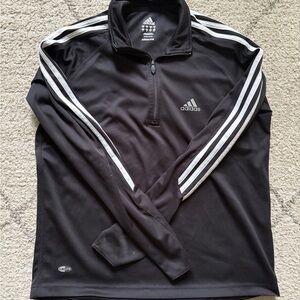 Adidas youth Black Half-Zip Jacket